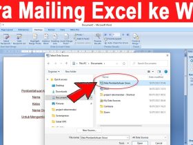 Cara Mailing Excel ke Word