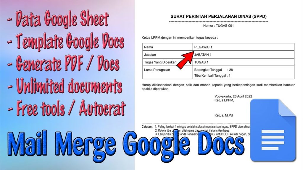 Cara Membuat Mail Merge di Google Docs